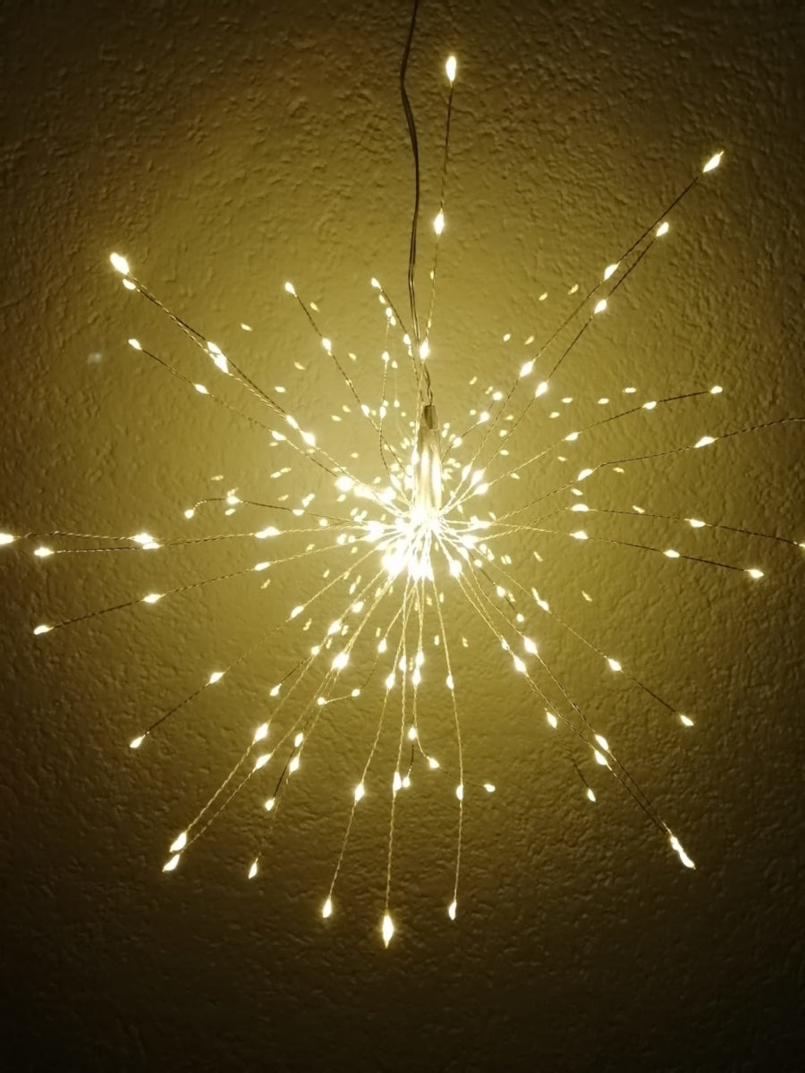 Agentur Wirtz LED Leucht-Sputnik 35 cm silber 160 LED