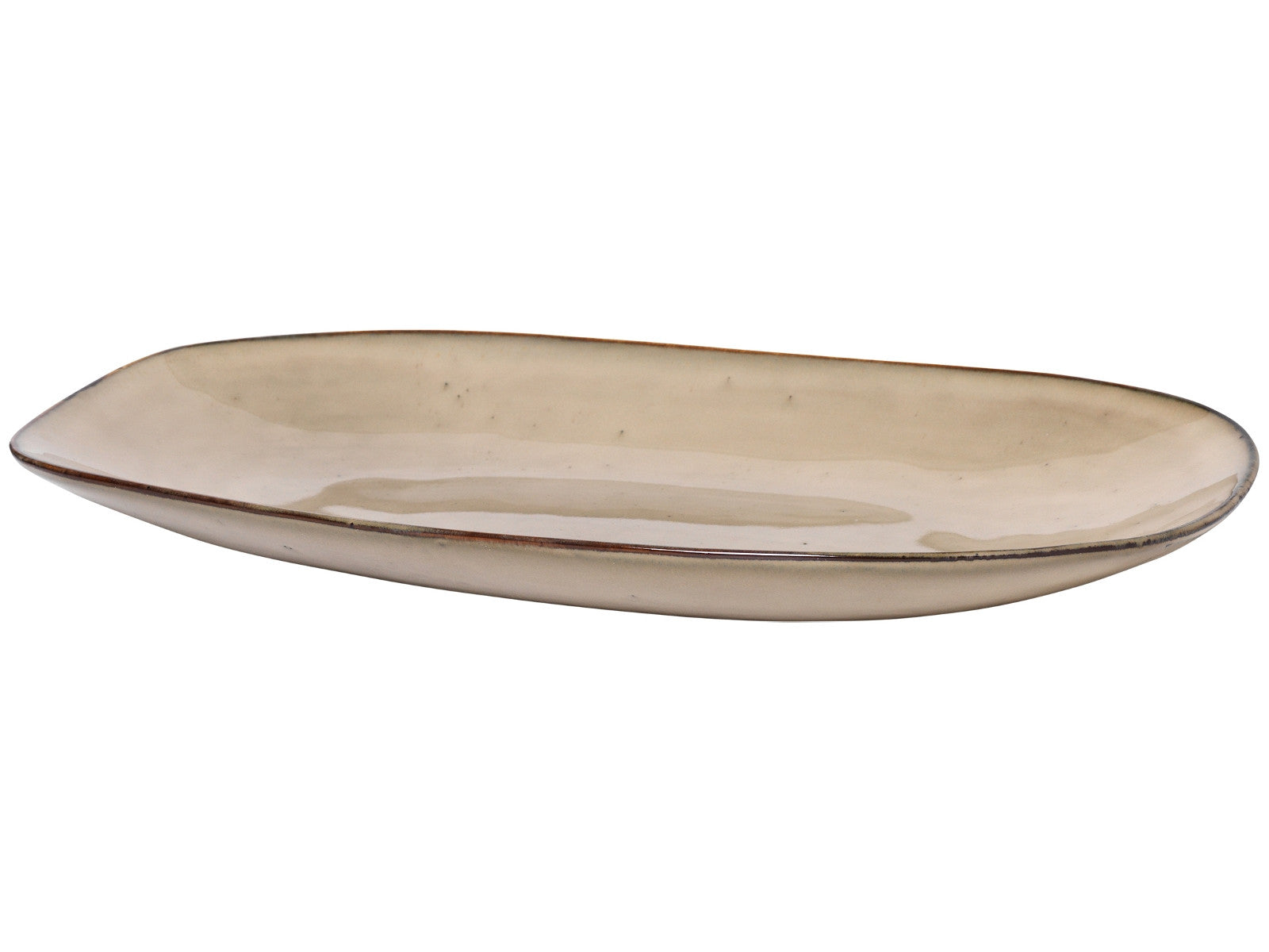 Broste Copenhagen Larni Beige Platte 32,5 cm Freisteller