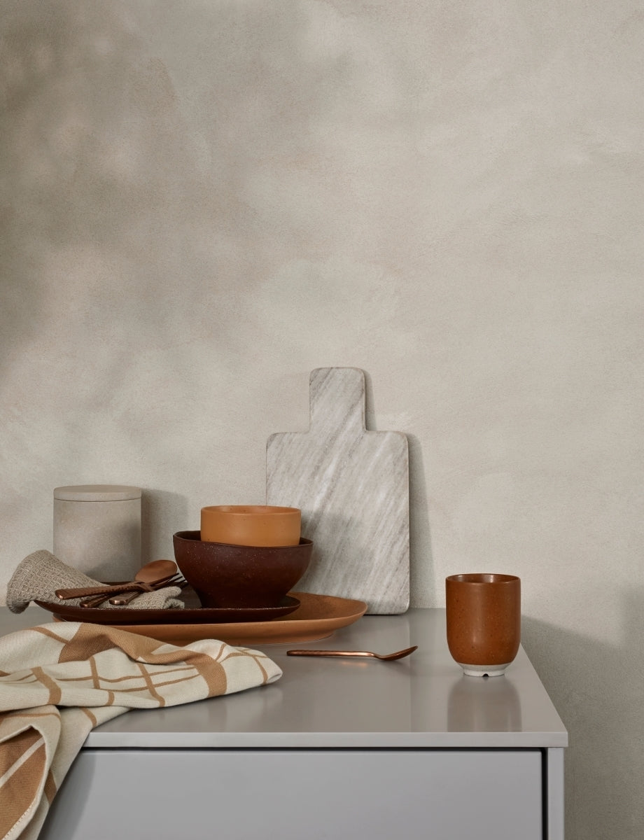 Broste Copenhagen Adam Schneidebrett M Marmor White 30 cm o. Aufh.