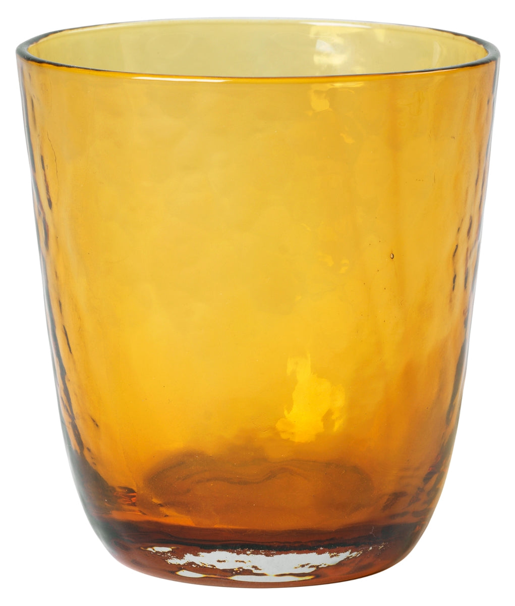 Broste Copenhagen HAMMERED Trinkglas amber 0,335 l (1 Stück)