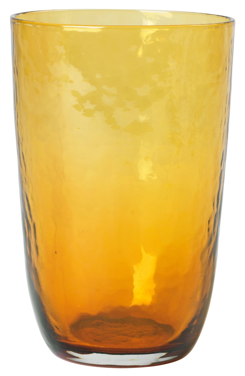 Broste Copenhagen HAMMERED Trinkglas amber 0,5 l (1 Stück)
