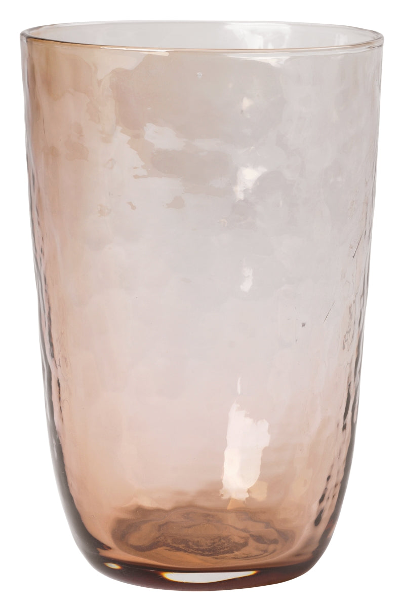Broste Copenhagen HAMMERED Trinkglas brown 0,5 l (1 Stück)