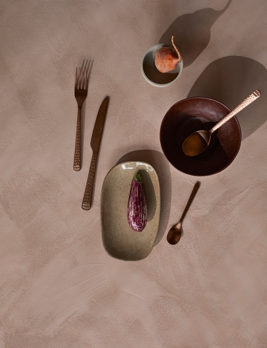 Broste Copenhagen Larni Beige Platte 7,6 cm Lifestyle