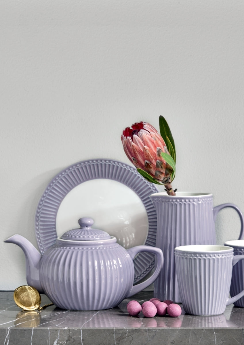 Greengate Alice Frühstücksteller lavender 23 cm Set6 Lifestyle