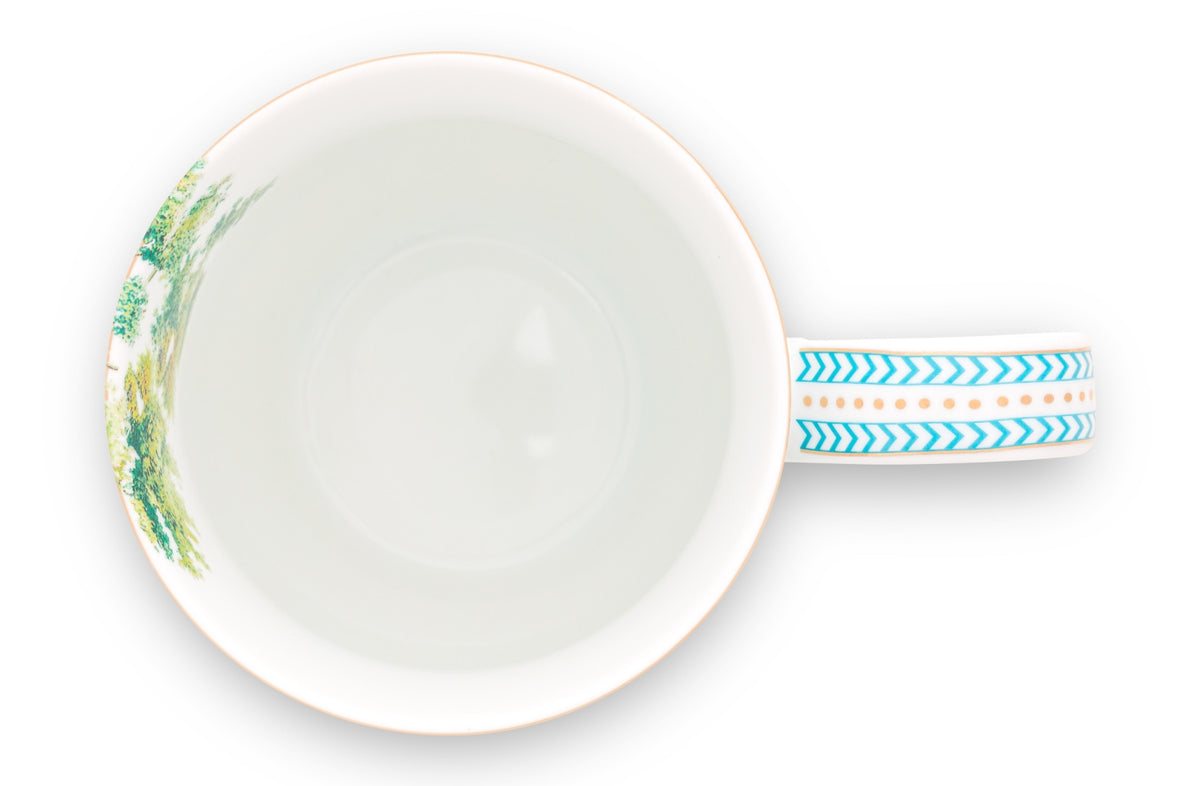 PIP STUDIO Jolie Heron Becher mit Henkel XL 0,45 l