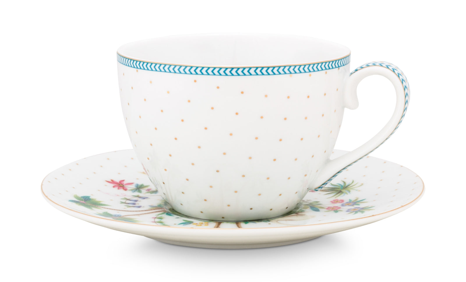 PIP STUDIO Jolie Dots Gold Tasse & Untertasse 0,28 l