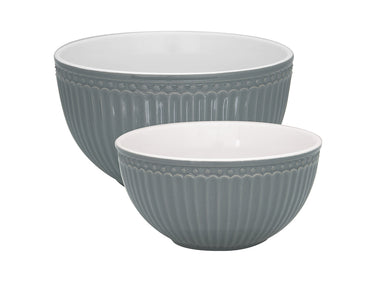 Greengate Alice Servierschüssel stone grey Set2