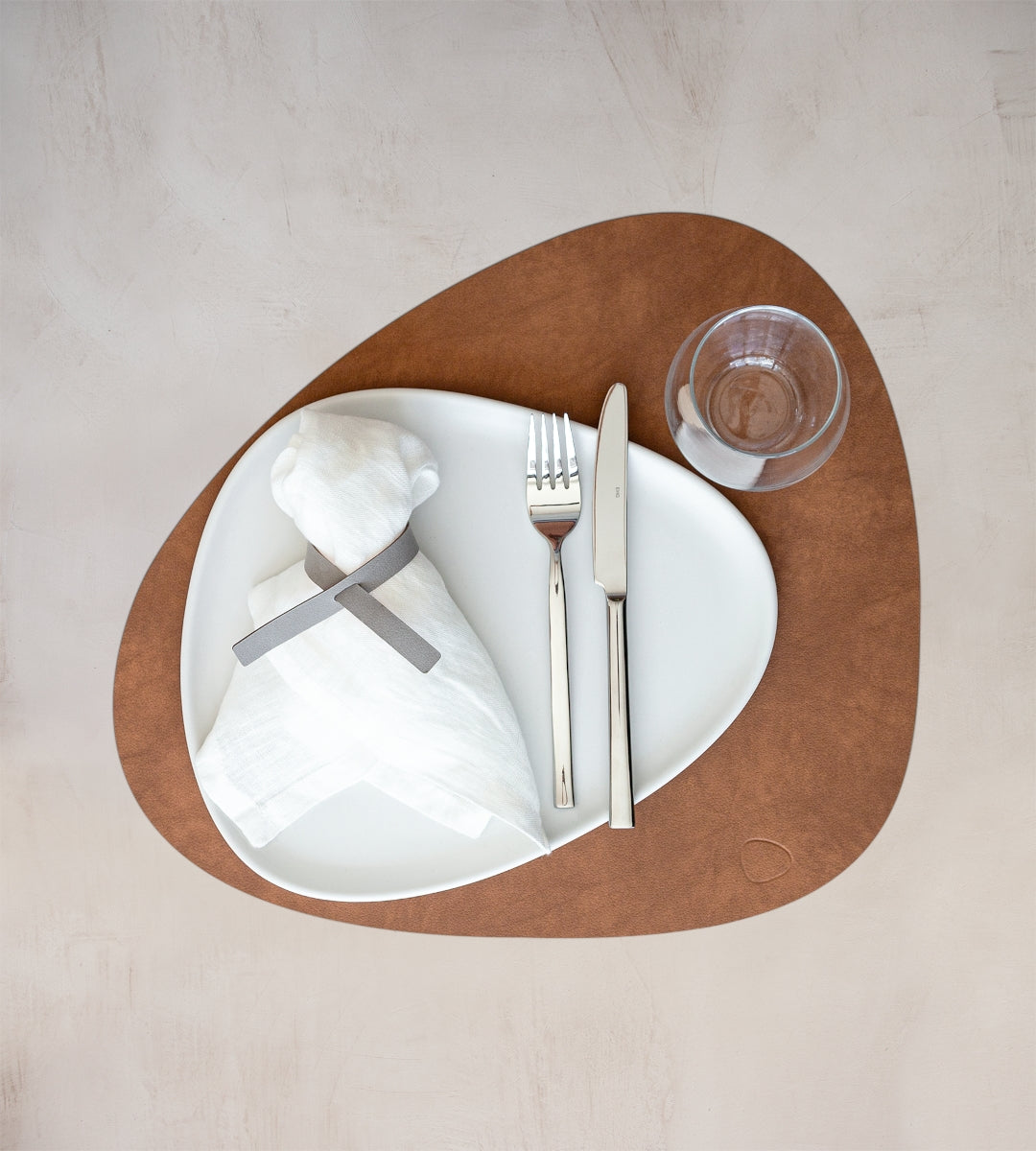 LIND DNA NUPO Tischset Curve L nature 37 x 44 cm