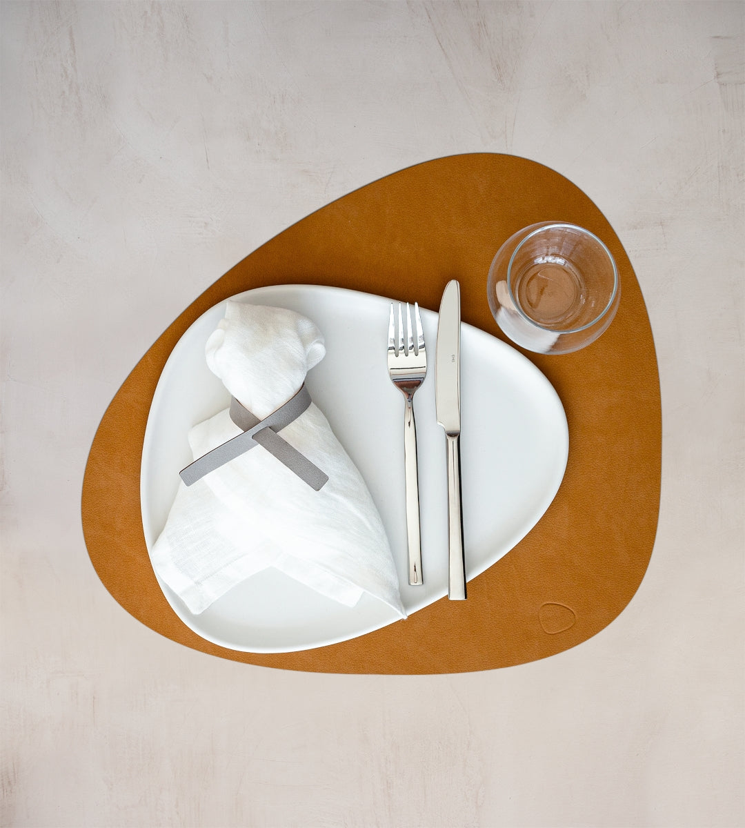 LIND DNA NUPO Tischset Curve L burned curry 37 x 44 cm