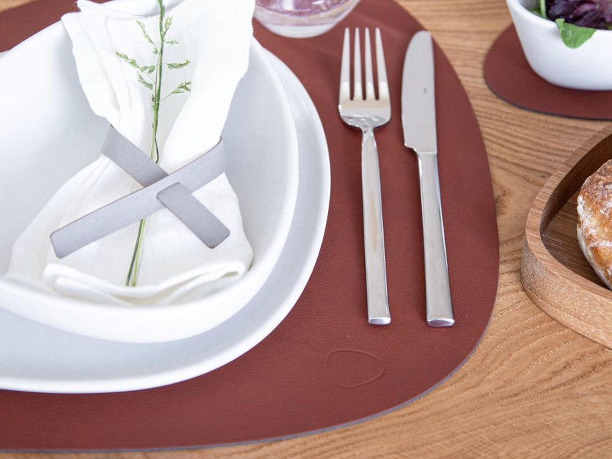 LIND DNA NUPO Tischset Curve L sienna 37 x 44 cm