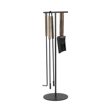 Blomus ASHI Kaminbesteck brown oak 5tlg