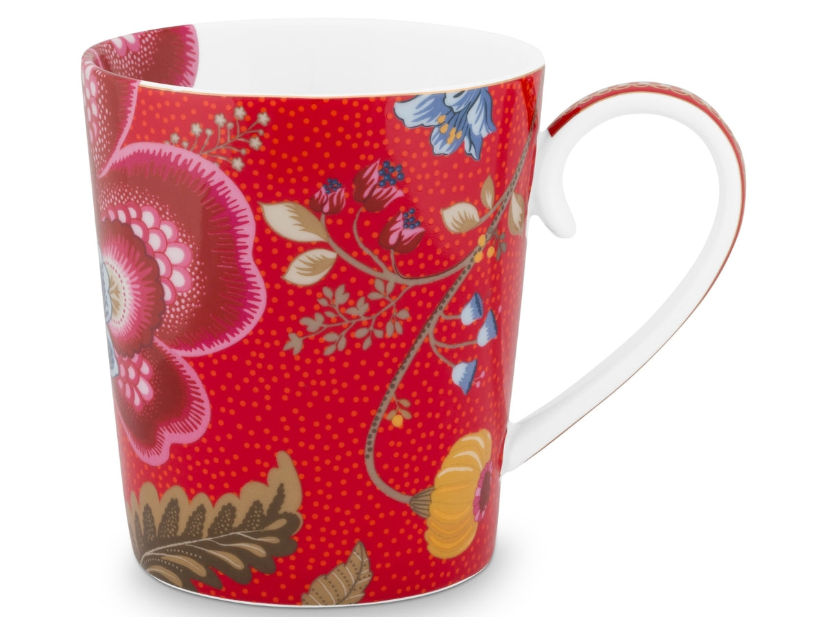 PIP STUDIO Blushing Birds Alphabet Becher red U 0,35 l