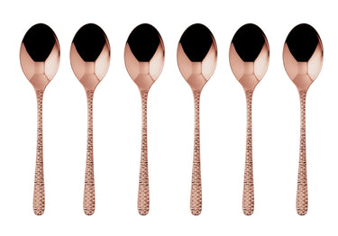 Sambonet Venezia Edelstahl/PVD Kupfer Mokkalöffel Set 6
