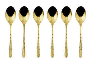 Sambonet Venezia Edelstahl/PVD Gold Mokkalöffel Set 6