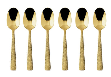 Sambonet Siena Edelstahl/PVD Gold Mokkalöffel Set 6
