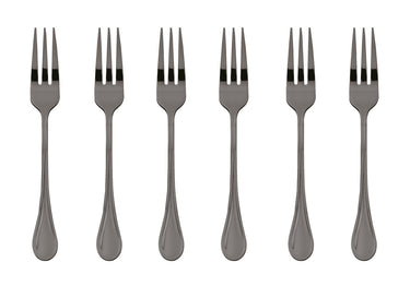 Sambonet Royal Edelstahl/PVD 2Black Kuchengabeln Set 6