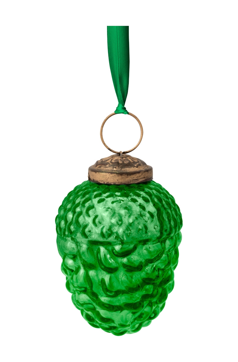 PIP STUDIO Ornament Glass Baumanhänger Pine Cone Green 7,5 cm