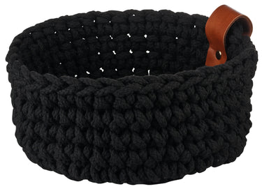 ASA Häkelkorb M schwarz 20 cm