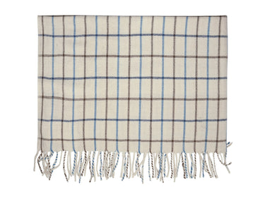Greengate Lyla Wolldecke check white 130 x 180 cm Freisteller
