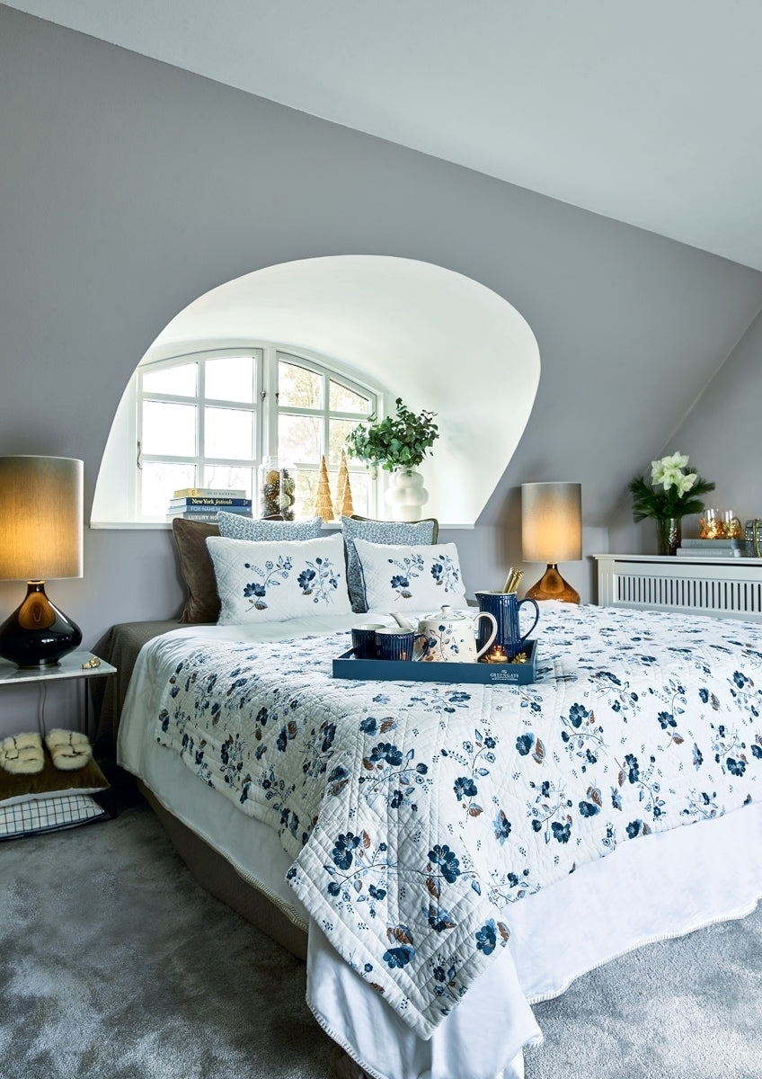 Greengate Lyla Wolldecke check white 130 x 180 cm Lifestyle 1