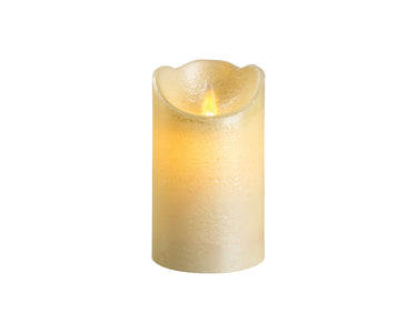 Lumineo LED Flackerkerze Indoor perle 7,5x 12,5 cm Freisteller 1