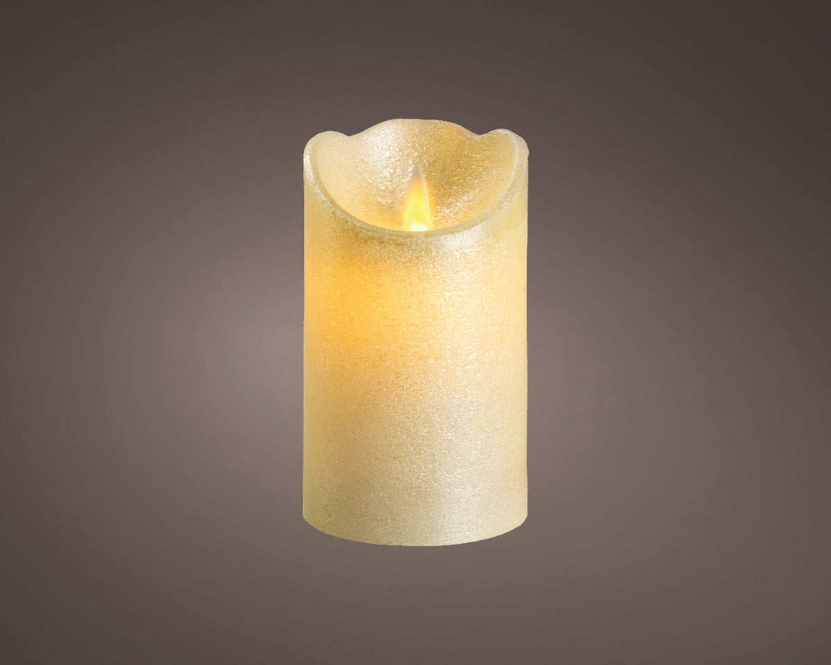 Lumineo LED Flackerkerze Indoor perle 7,5x 12,5 cm Lifestyle 1