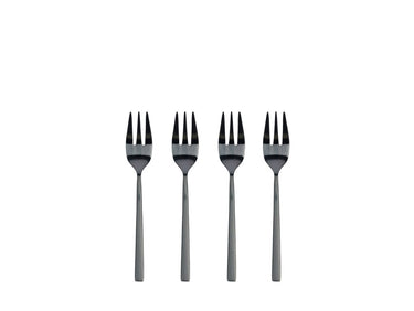 Bitz Kuchengabelset schwarz matt 14,5 cm 4tlg.