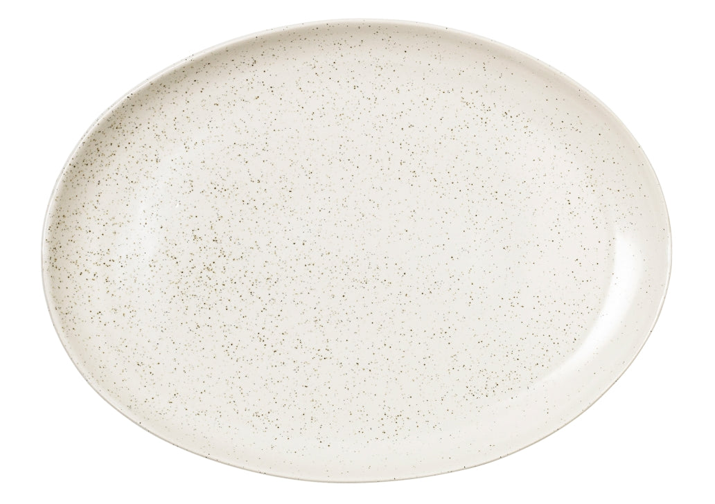 Broste Copenhagen NORDIC VANILLA Platte oval 35,5 cm