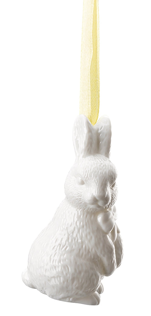 Hutschenreuther Osteranhänger weiss Hase stehend 7 cm