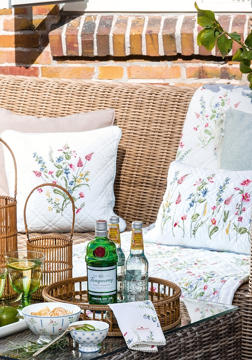 Greengate Hannah Stoffserviette mit Spitze white 40 x 40 cm
