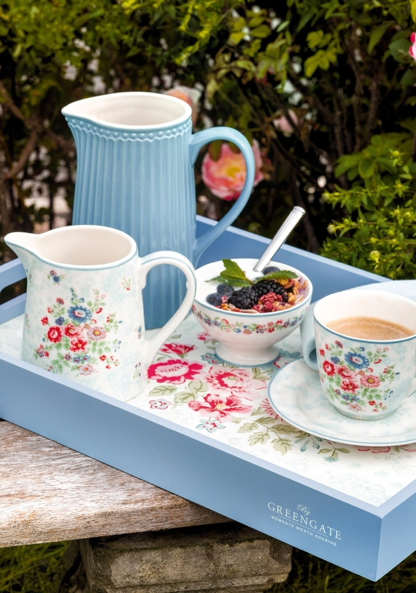 Greengate Hannah Stoffserviette mit Spitze white 40 x 40 cm