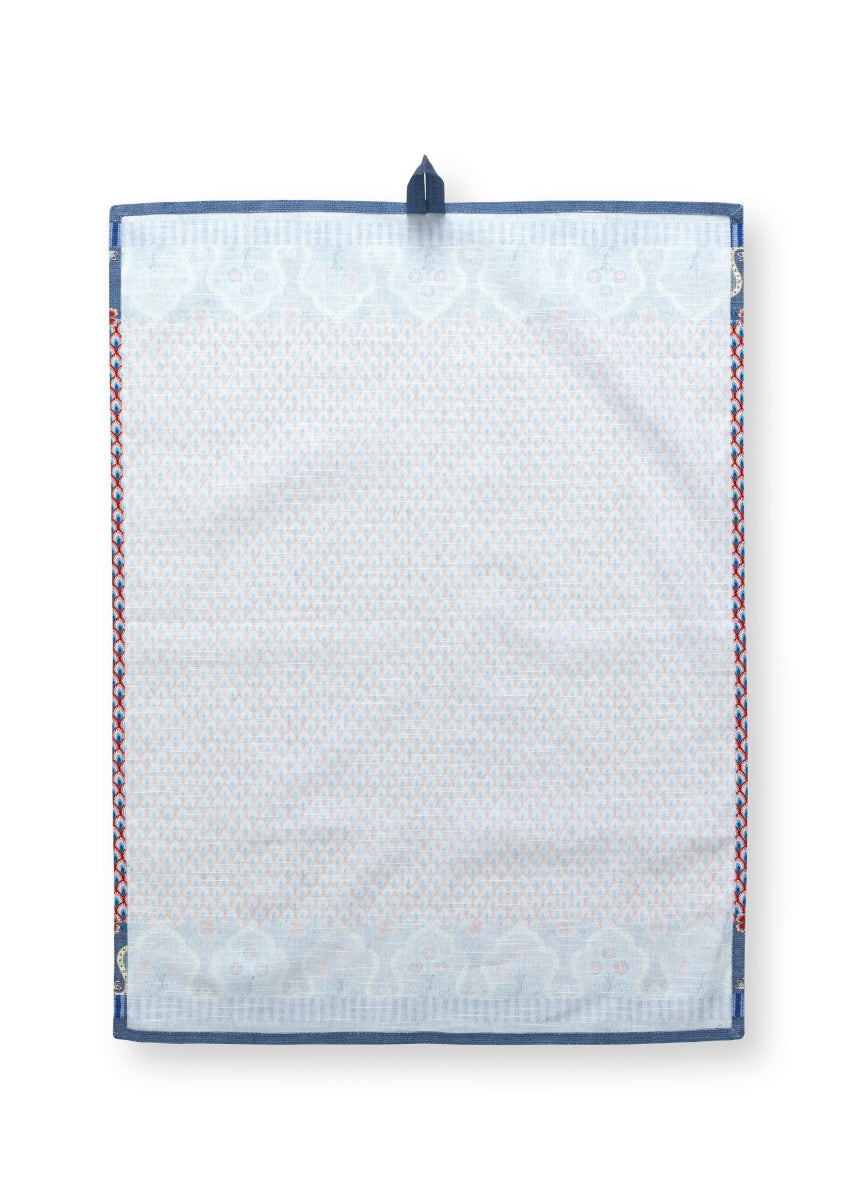 PIP STUDIO Flower Festival Geschirrtuch Blue-rot 50 x 70 cm