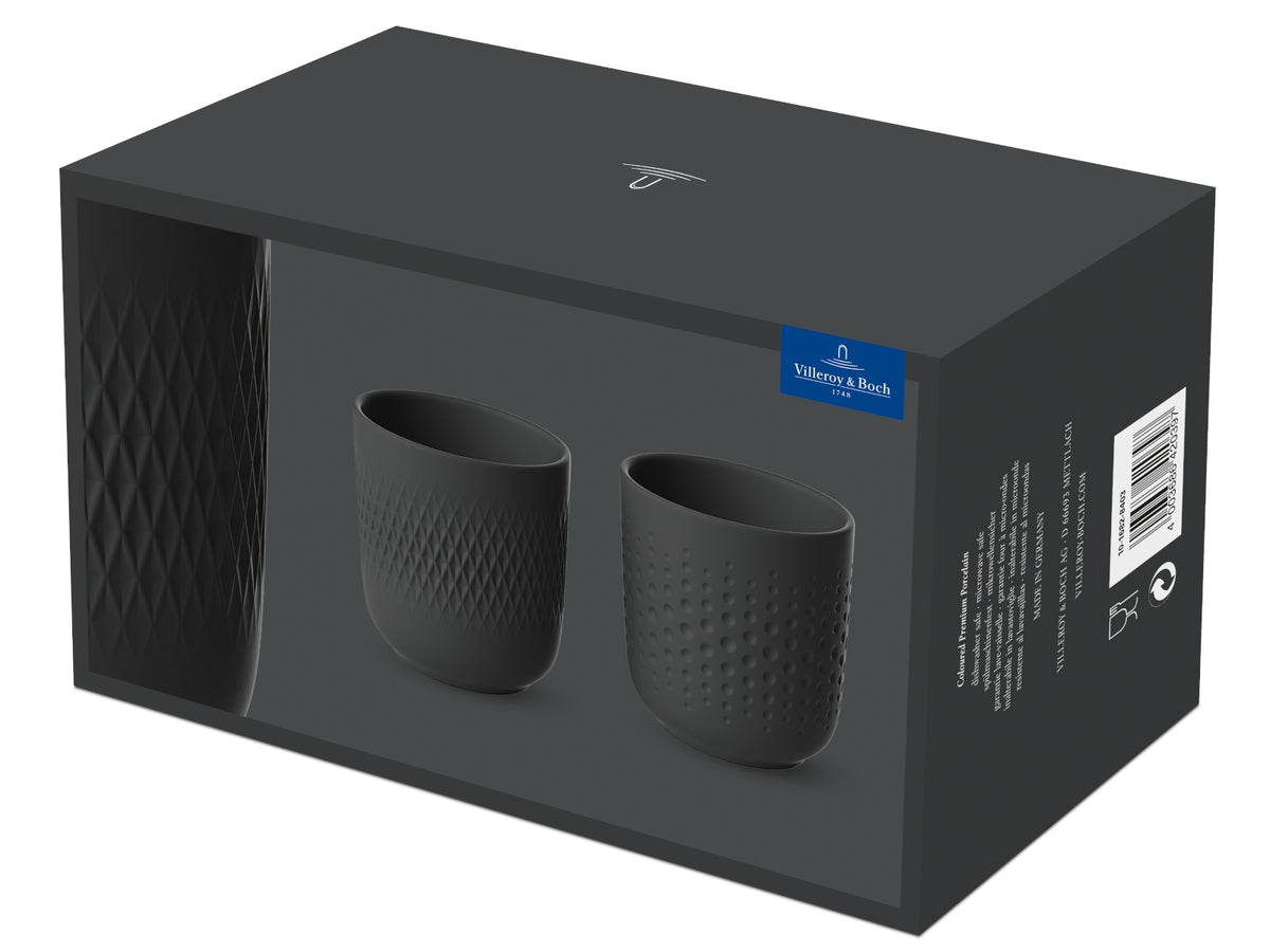 Villeroy & Boch Manufacture Collier noir Becher Set 2tlg.