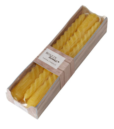 Boltze Twisto Kerze 20 cm gelb 6tlg.