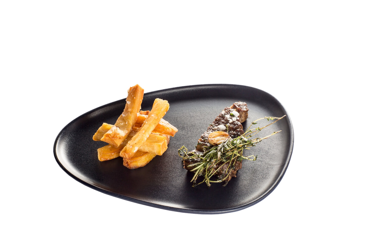 LIND DNA Curve Stoneware Speiseteller black