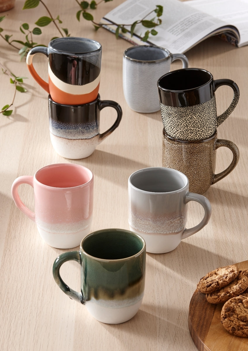 ladelle CAFE Becher mit Henkel strukturiert weiß 0,3 l