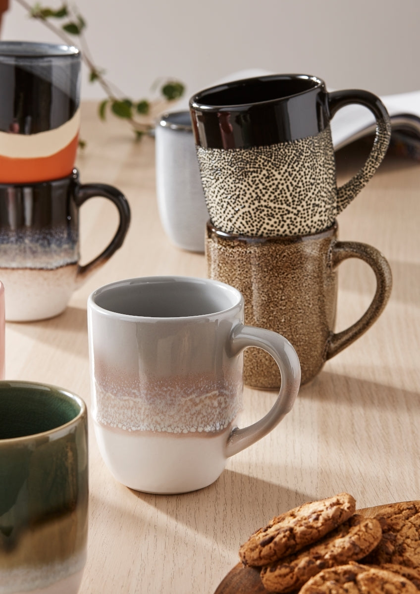 ladelle CAFE Becher mit Henkel strukturiert weiß 0,3 l