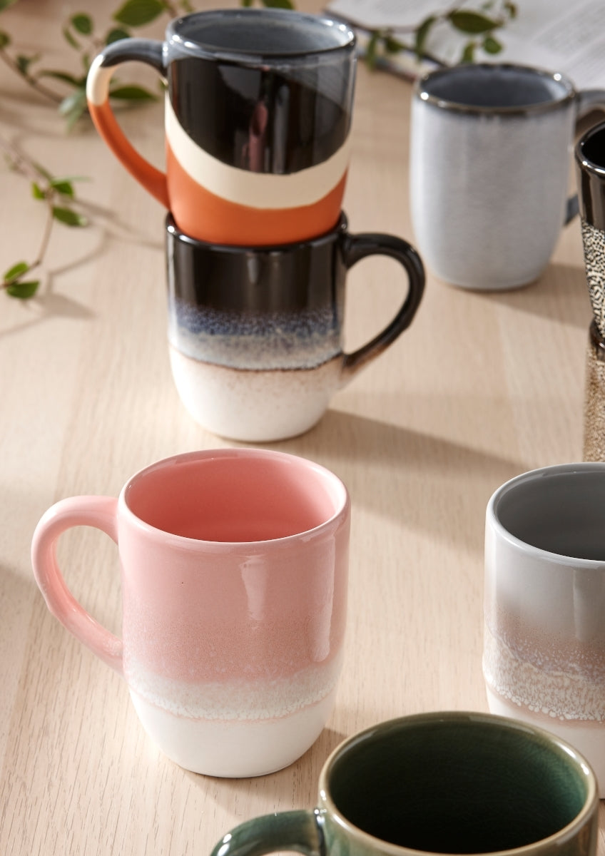 ladelle CAFE Becher mit Henkel strukturiert weiß 0,3 l