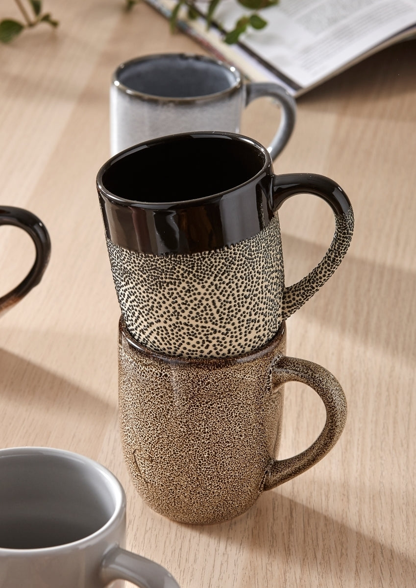 ladelle CAFE Becher mit Henkel schattiert schwarz 0,3 l