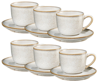 ASA Selection SAISONS Cappuccinotasse mit Untertasse sand Set6