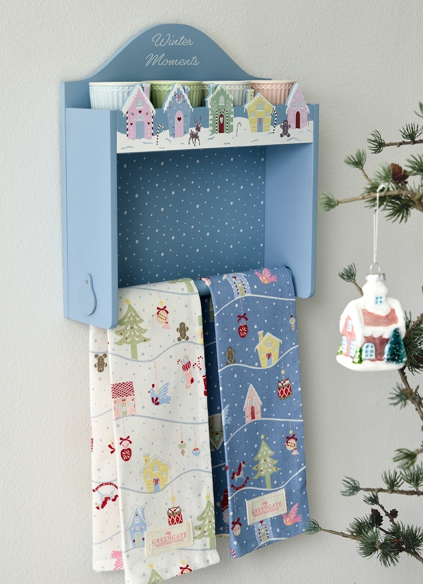 Greengate Laura Kissenhülle dusty blue 30 x 50 cm