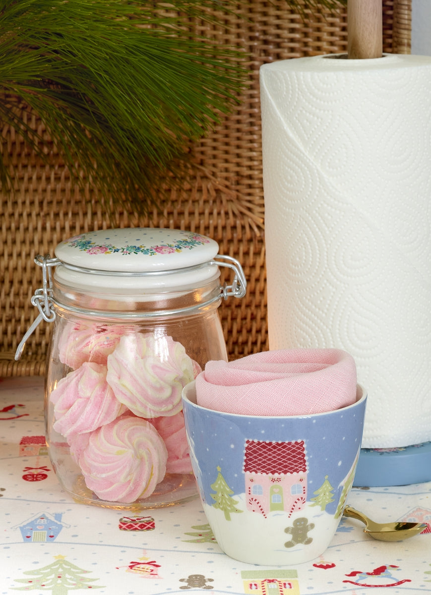 Greengate Laura homes Weihnachtsstrumpf dusty blue 60cm Lifestyle 5