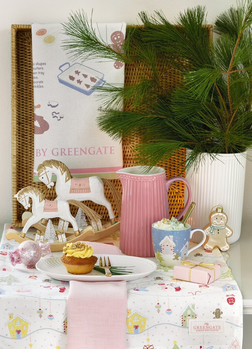 Greengate Laura homes Weihnachtsstrumpf dusty blue 60cm Lifestyle 4