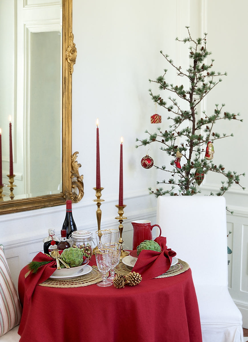 Greengate Alice Speiseteller claret red 26,5 cm Set6 Lifestyle4