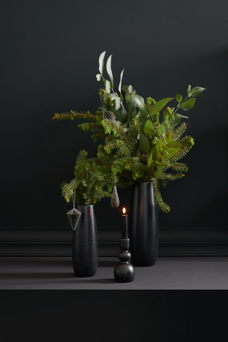 ASA Como Vase black iron 19 cm
