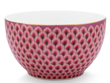 PIP STUDIO Flower Festival scallop Bowl dark pink 9,5 cm Freisteller 1