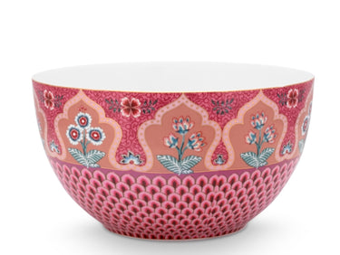 PIP STUDIO Flower Festival scallop deco Bowl dark pink 18 cm Freisteller 1