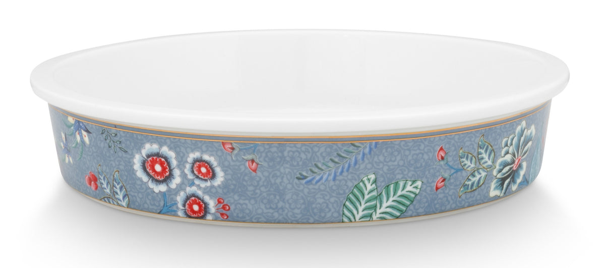 PIP STUDIO Flower Festival Backform rund blau 25,5 cm