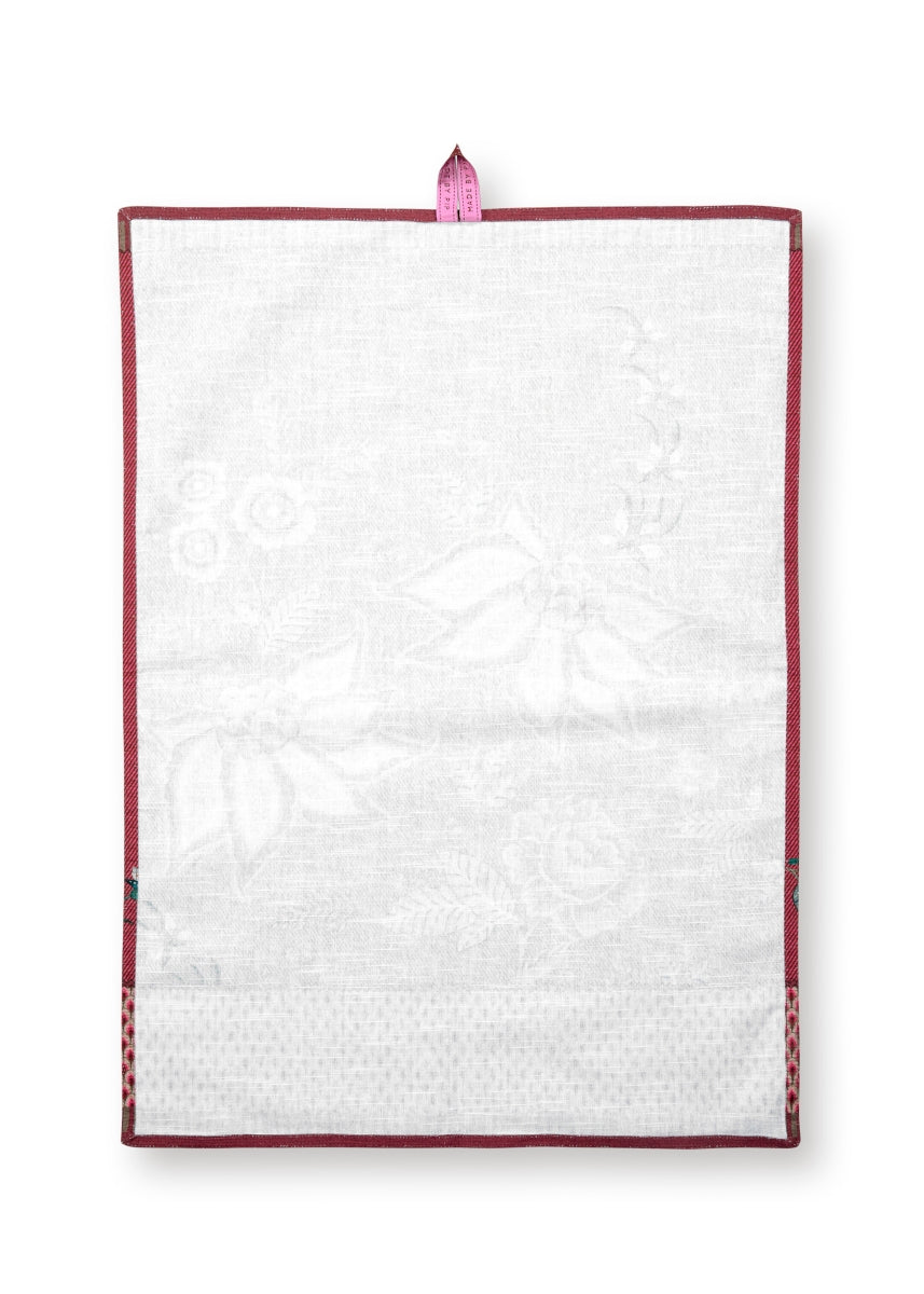 PIP STUDIO Flower Festival Geschirrtuch dark pink 50 x 70 cm