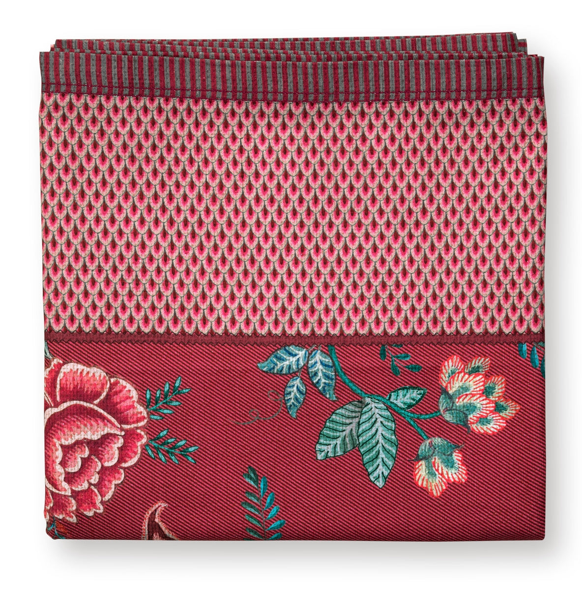 PIP STUDIO Flower Festival Tischdecke dark pink 150 x 300 cm
